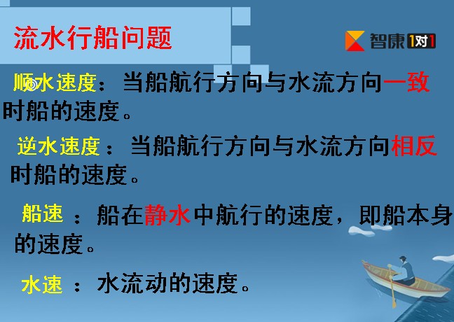 【智康语"流水行船"问题是小学数学行程模块中一个重要的知识点