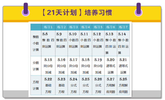 【21天计划】培养惯!变身计算达人!敢来挑战吗