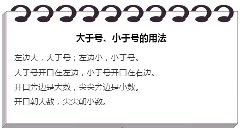 精编小学数学顺口溜大全大于号小于号